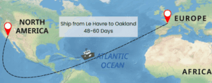 Option 1 – Ship direct from Europe to CA, through the Panama Canal